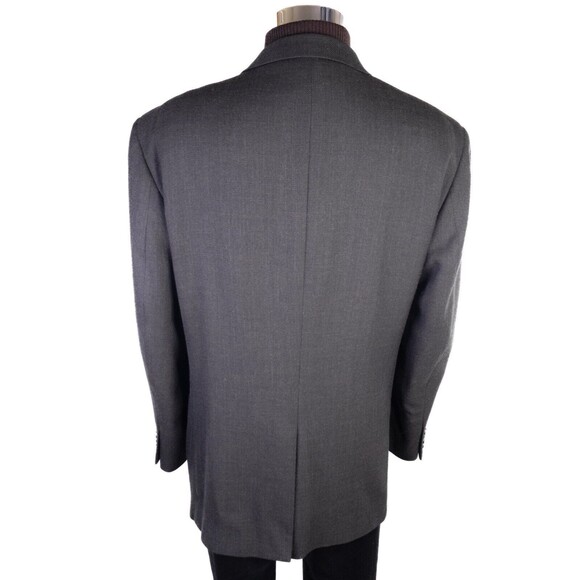 Jos A Bank Traveler's Sport Coat Blazer Jacket Mens 48L Olive 2 Buttons Wool EUC - Picture 8 of 13